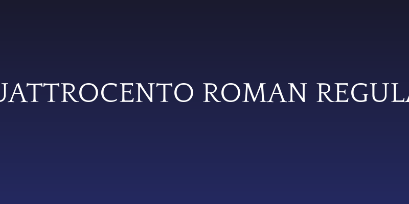 Quattrocento Roman Regular Social Header