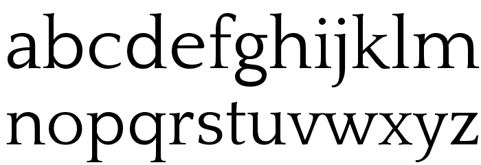 Quattrocento Roman Regular Font LOWERCASE