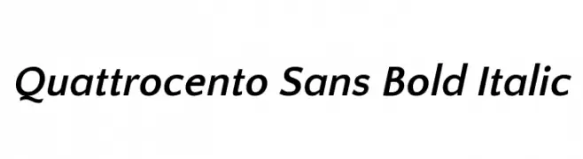 Quattrocento Sans Bold Italic  Fuentes Gratis Descargar