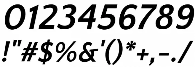 Quattrocento Sans Bold Italic Font OTHER CHARS