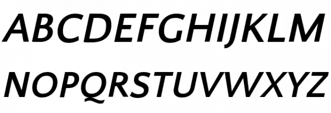 Quattrocento Sans Bold Italic फ़ॉन्ट अपरकेस