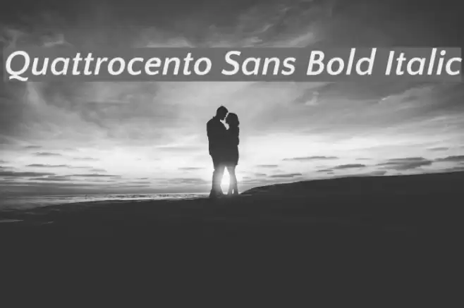 Quattrocento Sans Bold Italic Font examples