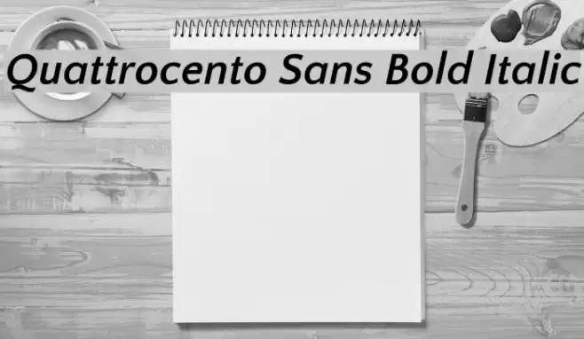 Quattrocento Sans Bold Italic Font examples