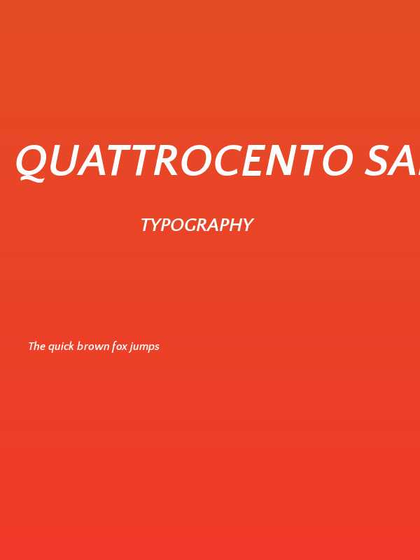 Quattrocento Sans Bold Italic Poster