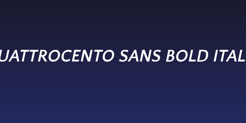 Quattrocento Sans Bold Italic Social Header