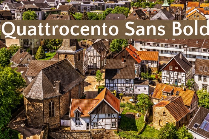 Quattrocento Sans Bold Font examples