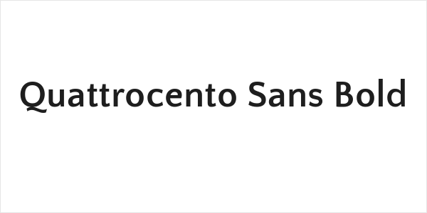Quattrocento Sans Bold Logo