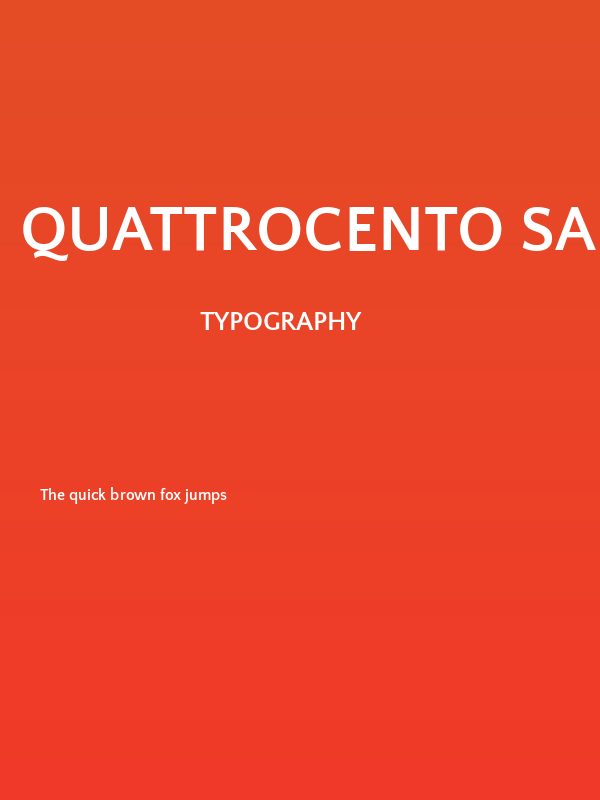 Quattrocento Sans Bold Poster