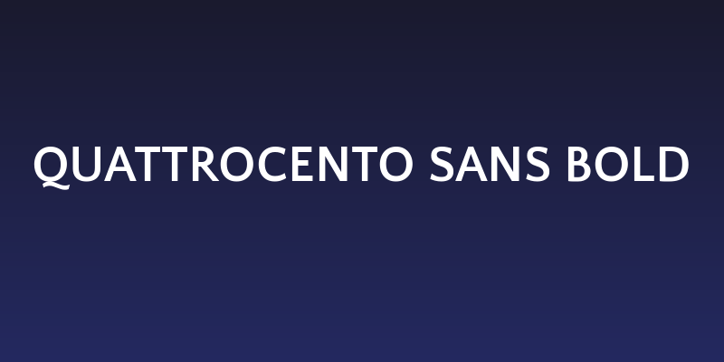 Quattrocento Sans Bold Social Header