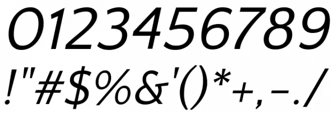 Quattrocento Sans Italic Font OTHER CHARS