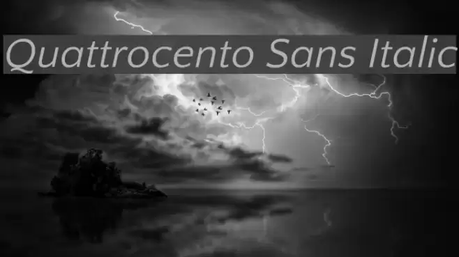 Quattrocento Sans Italic Font examples