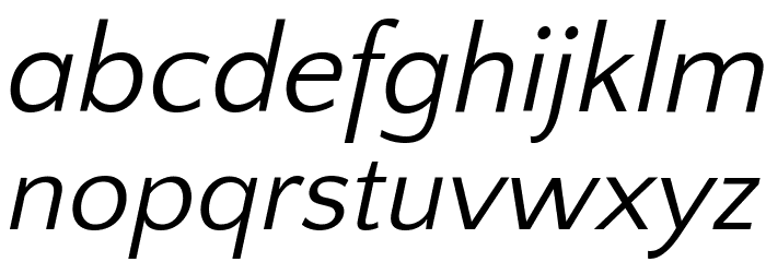 Quattrocento Sans Italic Font LOWERCASE
