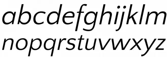Quattrocento Sans Italic फ़ॉन्ट लोअरकेस