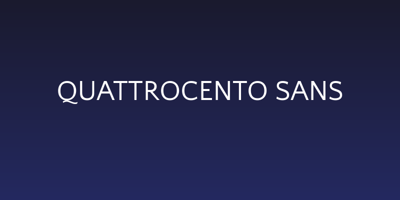 Quattrocento Sans Social Header