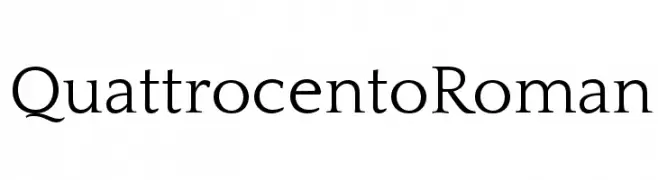 QuattrocentoRoman  フリーフォントのダウンロード