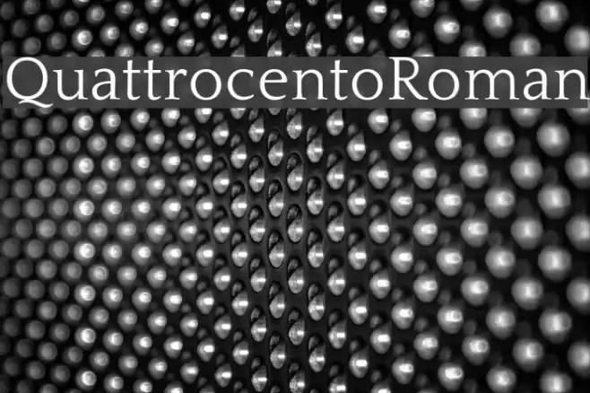 QuattrocentoRoman Font examples