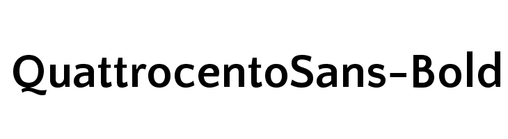 QuattrocentoSans-Bold Font
