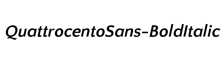 QuattrocentoSans-BoldItalic Font