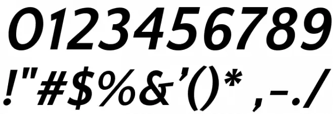 QuattrocentoSans-BoldItalic Font OTHER CHARS