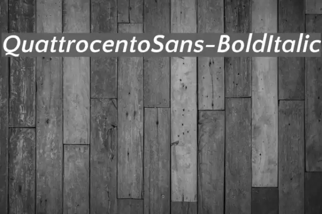 QuattrocentoSans-BoldItalic Font examples