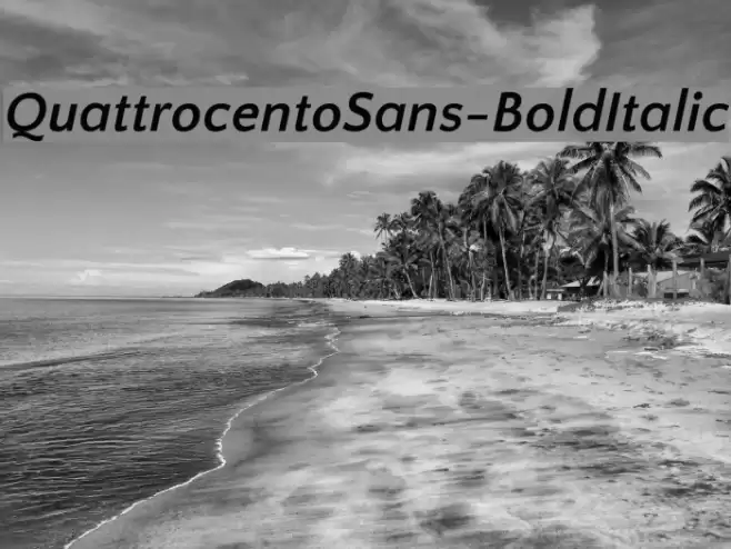 QuattrocentoSans-BoldItalic Font examples