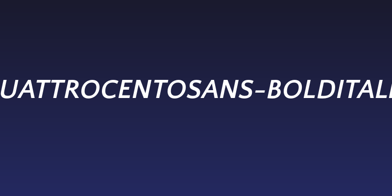 QuattrocentoSans-BoldItalic Social Header