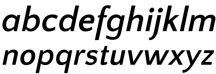 QuattrocentoSans-BoldItalic Font LOWERCASE