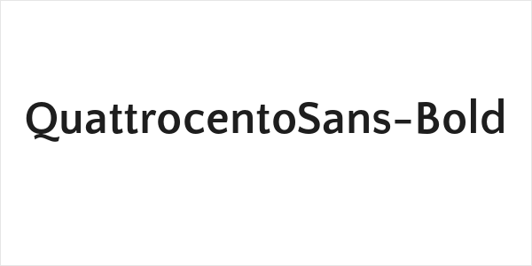 QuattrocentoSans-Bold Logo