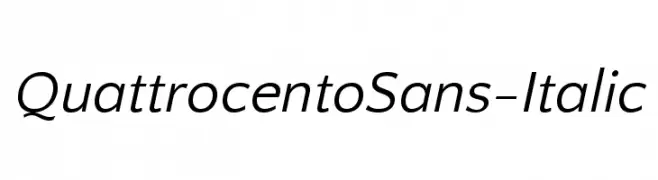 QuattrocentoSans-Italic  تنزيل الخطوط