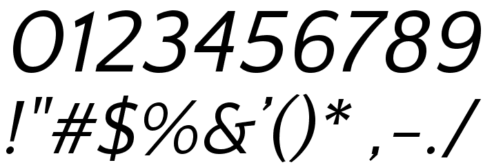 QuattrocentoSans-Italic Font OTHER CHARS