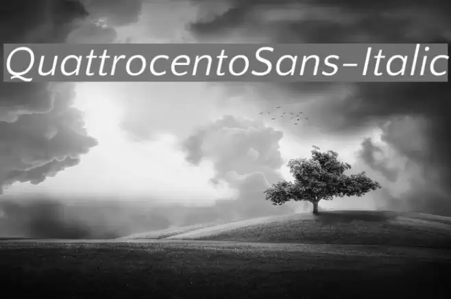 QuattrocentoSans-Italic Font examples