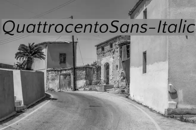 QuattrocentoSans-Italic Font examples