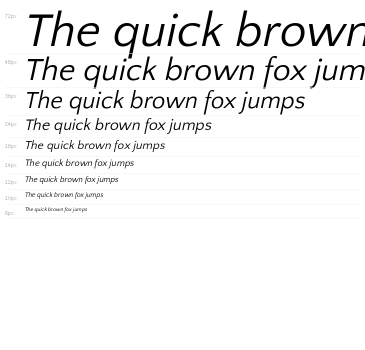 QuattrocentoSans-Italic Waterfall