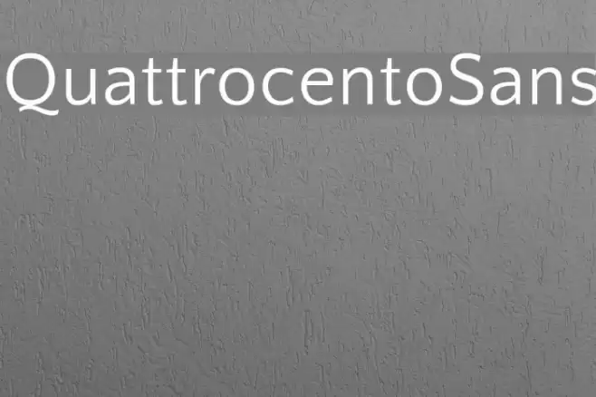 QuattrocentoSans Font examples