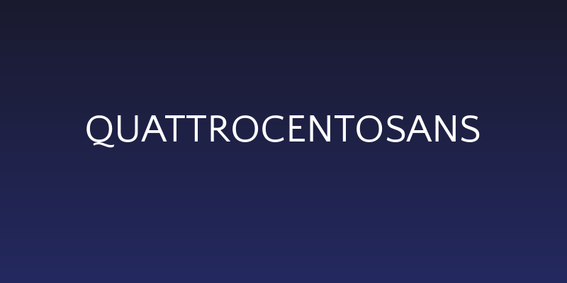 QuattrocentoSans Social Header