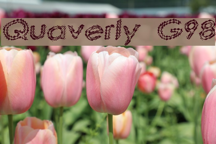 Quaverly G98 Font examples