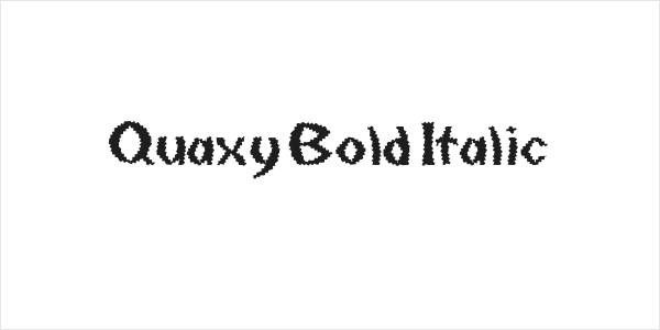 Quaxy Bold Italic Logo