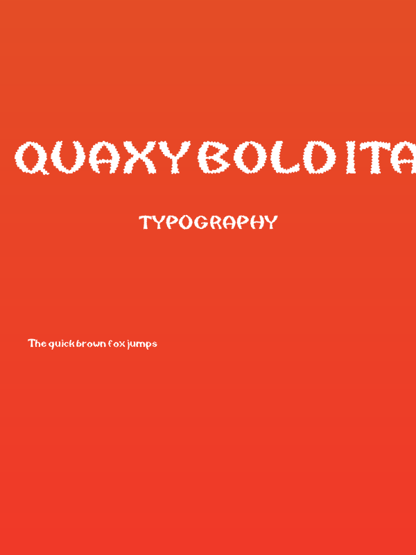 Quaxy Bold Italic Poster