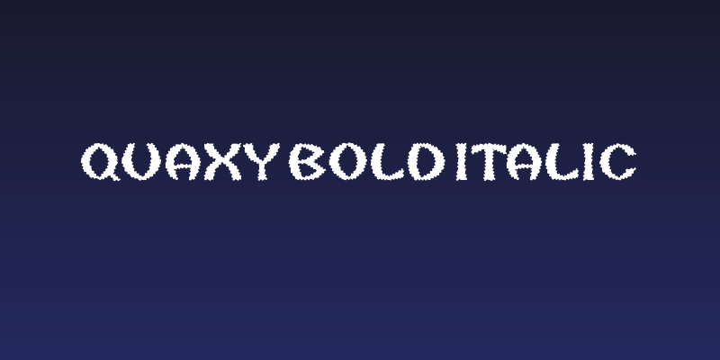 Quaxy Bold Italic Social Header