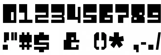 QuaziMode Font OTHER CHARS
