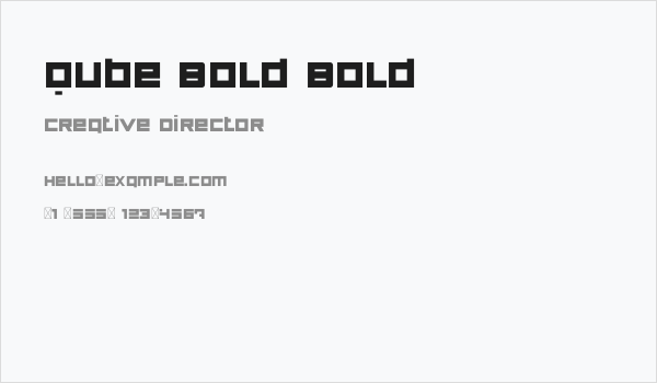 Qube Bold Bold Business Card