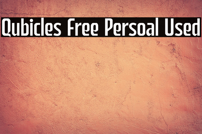 Qubicles Free Persoal Used Example 2