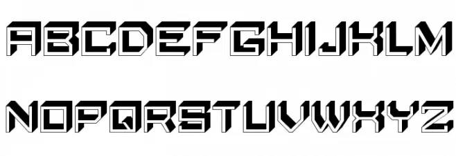 Qubio Shadow Regular 字体 大写