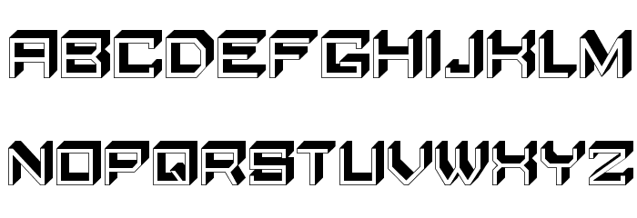 Qubio Shadow Regular Font LOWERCASE