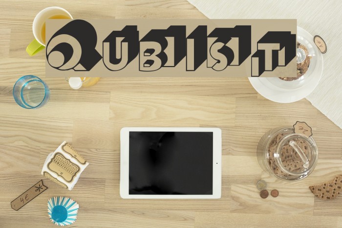 Qubist Font examples