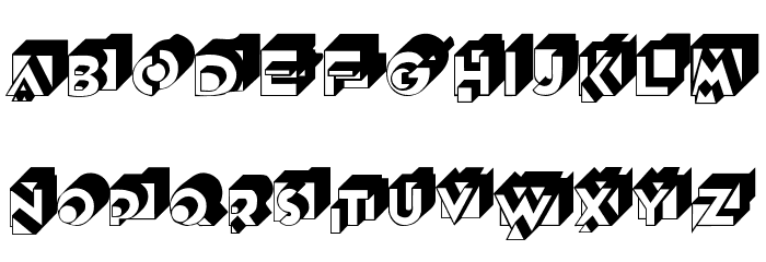 Qubist Font LOWERCASE