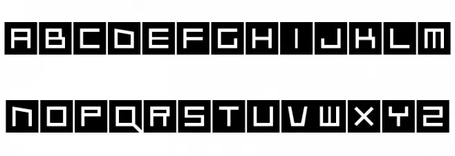 Qubix Font UPPERCASE