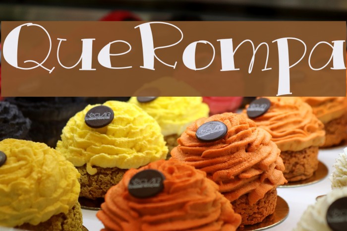 QueRompa Font examples