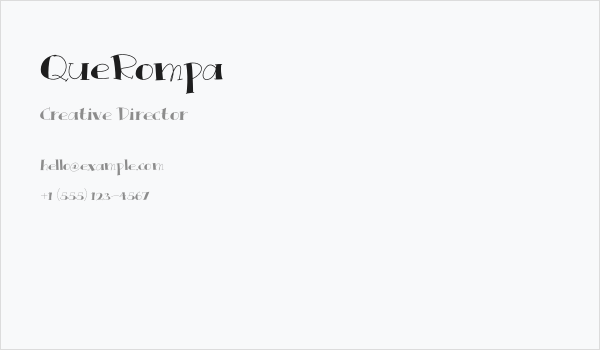 QueRompa Business Card