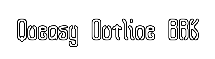 Queasy Outline BRK Font